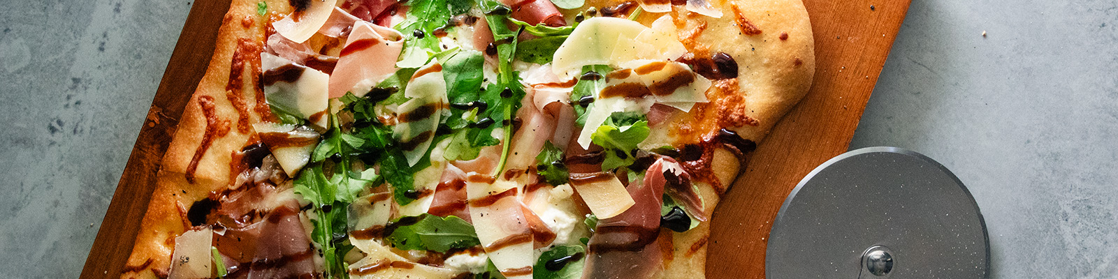 Prosciutto Ricotta Flatbread Pizza